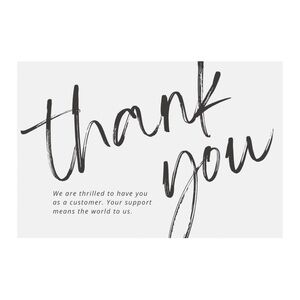 5/$25 10 Chic Monochrome Thank You Cards